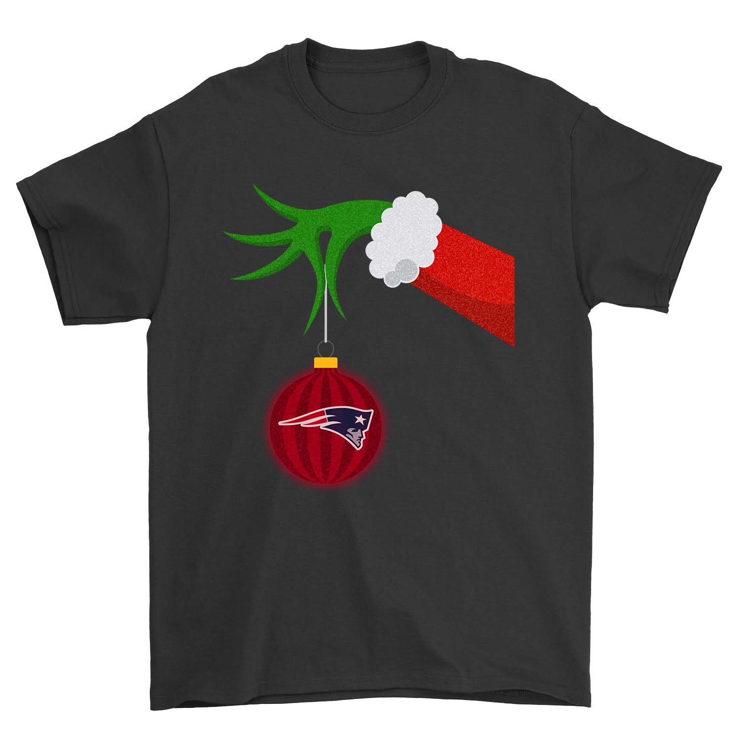 New England Patriots "grinch Hand" Holiday T-Shirt